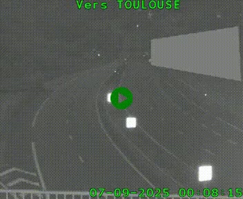 Caméra routière sur l'autoroute A20 à Noailles, en périphérie de Brive-la-Gaillarde. Vue orientée vers Toulouse