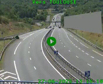 Caméra routière sur l'autoroute A20 à Noailles, en périphérie de Brive-la-Gaillarde. Vue orientée vers Toulouse
