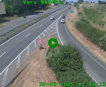 Webcam N147 au nord de Poitiers et à la jonction avec la A10