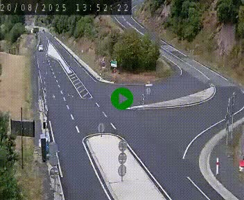 Webcam routière sur la N122 au niveau du Tunnel du Lioran. Vue de l'entrée côté Aurillac.