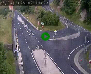 Webcam routière sur la N122 au niveau du Tunnel du Lioran. Vue de l'entrée côté Aurillac.