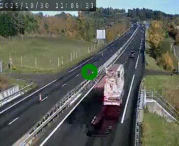 Caméra autoroutière France - A75, Coren, en direction de Montpellier