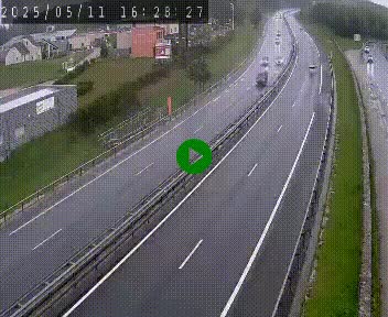 Caméra autoroute A75 à hauteur du col du rocher blanc en direction de Montpellier