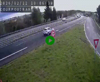 Caméra routière France - N109, Courpouiran - La plaine, en direction de Clermont l'Hérault, à la sortie de Montpellier