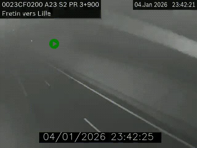 Webcam autoroute A23 à hauteur de Fretin. Vue orientée vers Lille