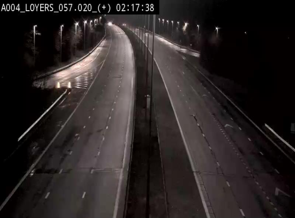 Webcam dans la montée de Loyers sur l'E411, après le viaduc de Beez en venant de Namur et en direction du Luxembourg