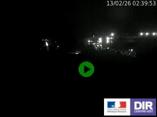 Webcam trafic au bout de l'A42, à la jonction avec le Boulevard Périphérique Nord de Lyon (D383) à Villeurbanne. Vue orientée vers Marseille
