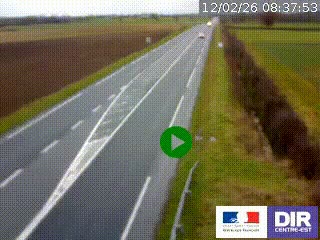 Webcam routière sur la RN7 à hauteur de Toulon-sur-Allier, entre Moulins et Vichy