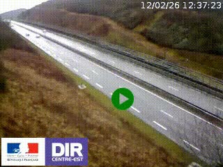 Webcam au niveau du col de Bois Clair à hauteur de Cluny sur la N79. Vue orientée vers Mâcon