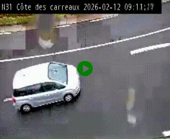Webcam en haut de la Côte des Carreaux sur la N31 à Avesnes-en-Bray. Vue orientée vers Rouen
