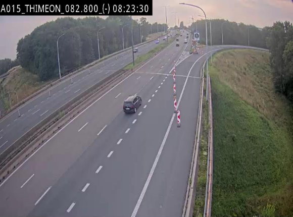 Caméra trafic Belgique - Thiméon - E42, jonction avec A54 (E420) direction La Louvière/Charleroi - BK 82.82