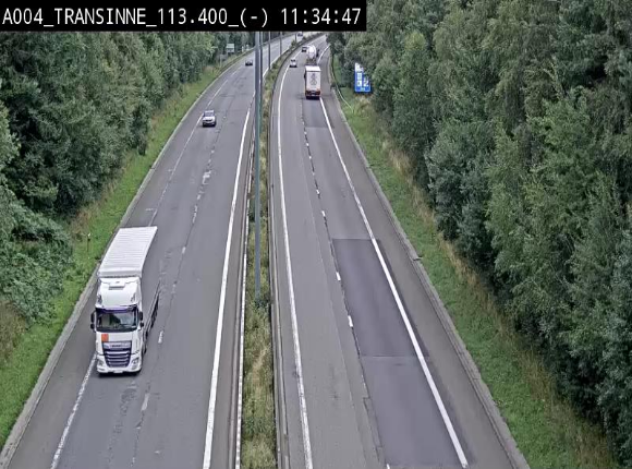 Caméra trafic E411 (A4) - Transinne direction Namur - BK 113.425