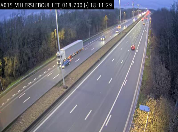 Webcam autoroute Belgique - Villers-le-Bouillet - E42 direction Liège - BK 18.7
