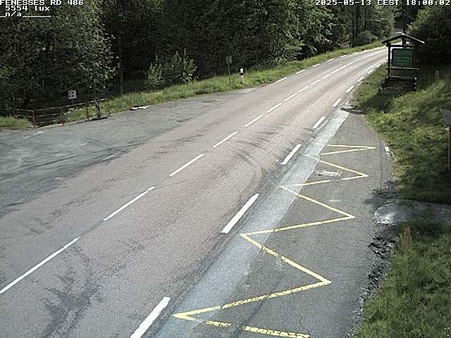 Webcam en haut du col des Fenesses, aussi appelé col du Ménil sur la D486 à 593 mètres d'altitude dans les Vosges