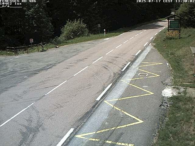 Webcam en haut du col des Fenesses, aussi appelé col du Ménil sur la D486 à 593 mètres d'altitude dans les Vosges