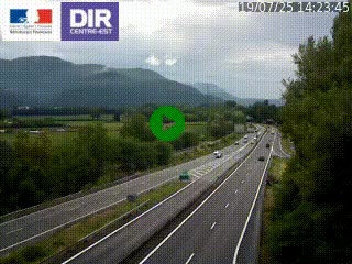Caméra trafic à Meylan sur la Rocade-Sud de Grenoble en direction d'Aix-en-Provence