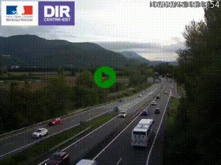 Caméra trafic à Meylan sur la Rocade-Sud de Grenoble en direction d'Aix-en-Provence