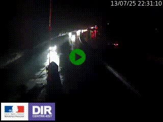 Caméra autoroute sur A6 - Valvert, près de Lyon, en direction de Paris, à hauteur de la sortie 36 Porte du Valvert