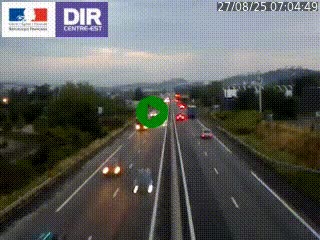 Caméra autoroute à Saint-Etienne (Les Littes) à hauteur du Ikea Saint-Etienne sur l'A72 en direction de Roanne