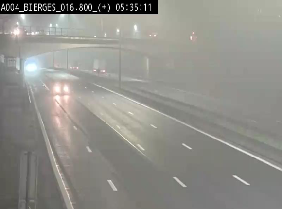 Webcam à Wavre, à hauteur de la sortie 5 Bierges. Vue orientée vers Namur