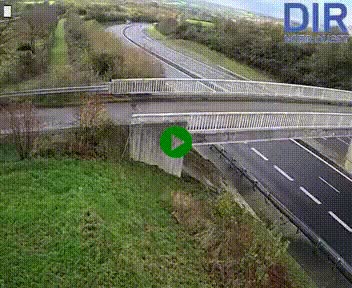 Webcam sur A84 à hauteur de Pont-Farcy, au niveau du pont autoroutier sur la Vire, au sud de Saint-Lô