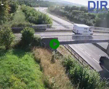 Webcam sur A84 à hauteur de Pont-Farcy, au niveau du pont autoroutier sur la Vire, au sud de Saint-Lô