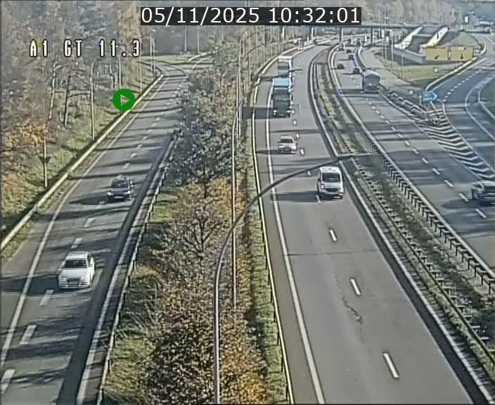 Traffic live webcam Luxembourg Senningerberg - A1 direction Allemagne - BK 11.3