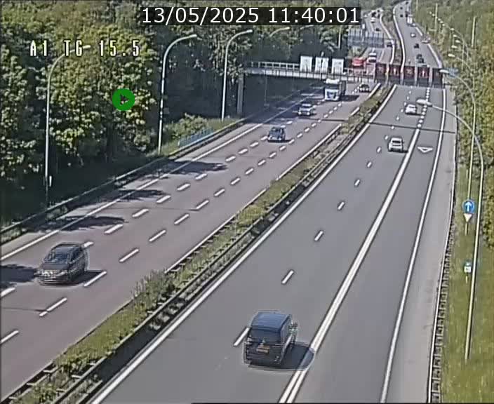 Traffic live webcam Luxembourg Munsbach - A1 direction Luxembourg - BK 15.5