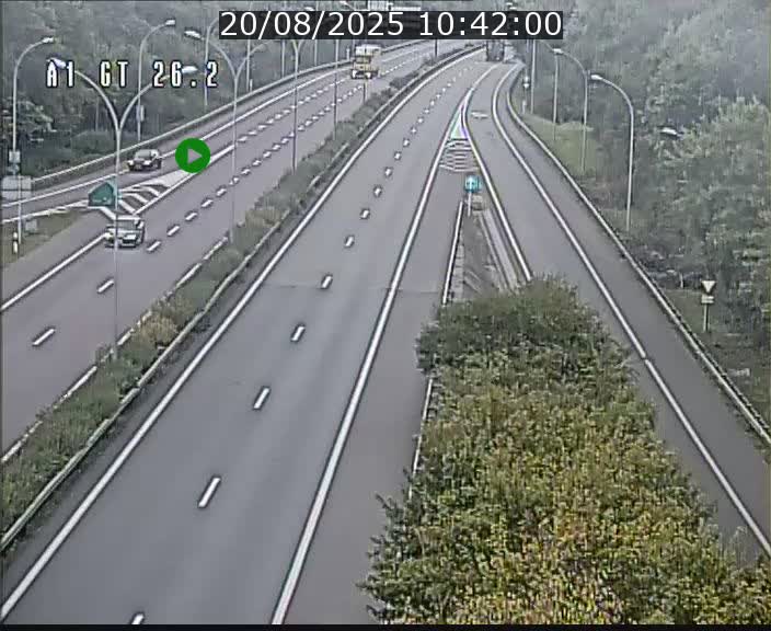Traffic live webcam Luxembourg Grevenmacher - A1 direction Allemagne - BK 26.2