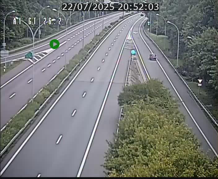 Traffic live webcam Luxembourg Grevenmacher - A1 direction Allemagne - BK 26.2