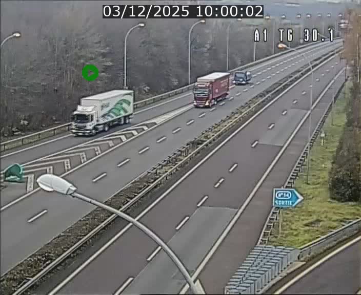 Traffic live webcam Luxembourg Grevenmacher - A1 direction Luxembourg - BK 30.1