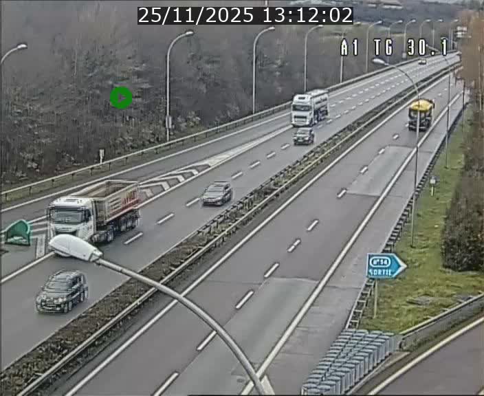 Traffic live webcam Luxembourg Grevenmacher - A1 direction Luxembourg - BK 30.1