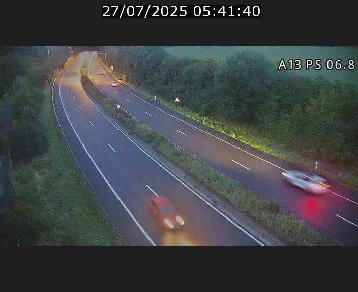 Traffic live webcam Luxembourg Ehlerange - A13 direction Esch-sur-Alzette - BK 6.8