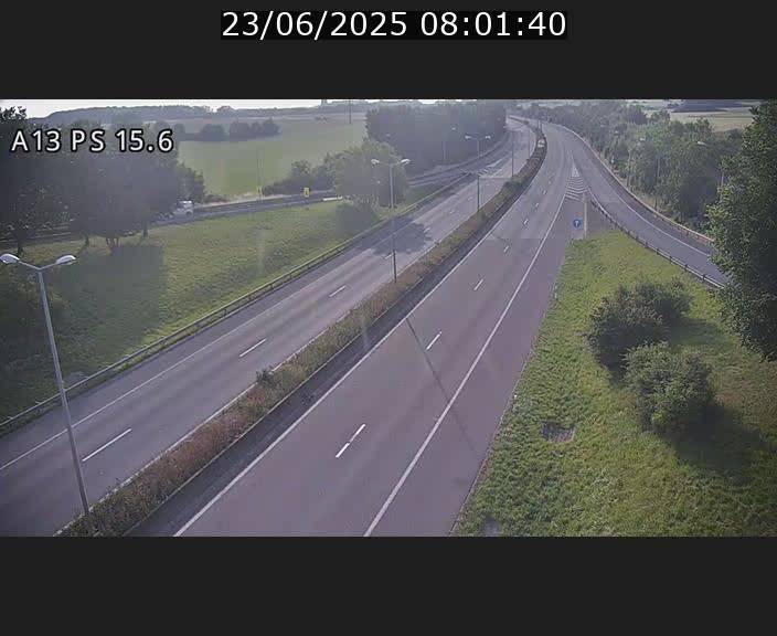 Traffic live webcam Luxembourg Kayl - A13 direction Dudelange - BK 15.6
