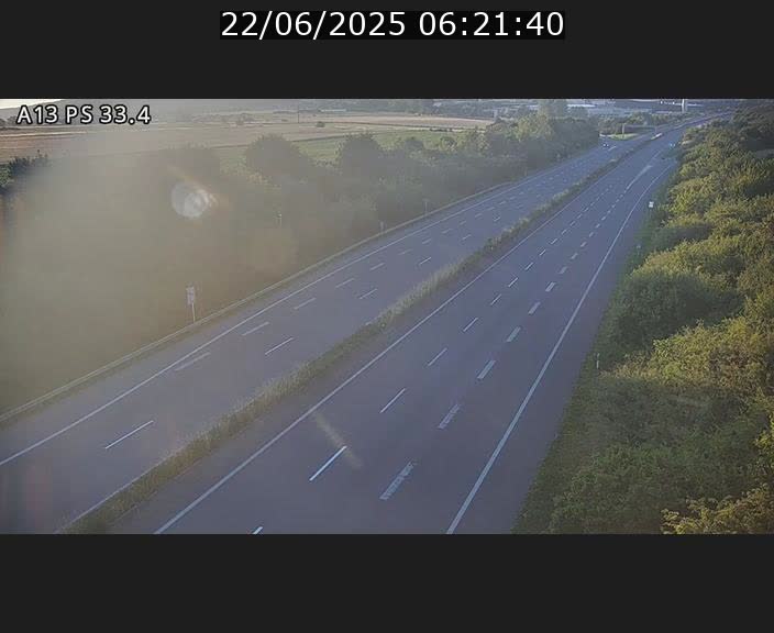 Webcam trafic sur A13 à hauteur de Mondorf-les-Bains en direction d'Altwies