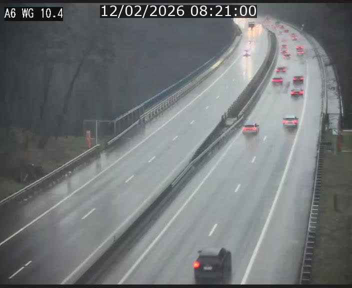 Traffic live webcam Luxembourg Mamer - A6 - BK 10.4 - direction Luxembourg/France/Allemagne