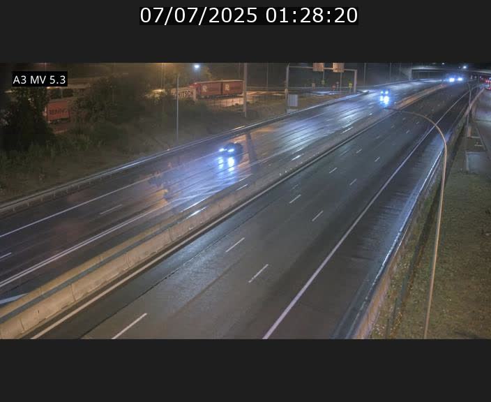 Webcam à l'Aire de Berchem au Luxembourg sur l'A3. Vue orientée vers la France