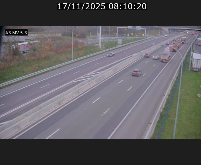 Webcam à l'Aire de Berchem au Luxembourg sur l'A3. Vue orientée vers la France