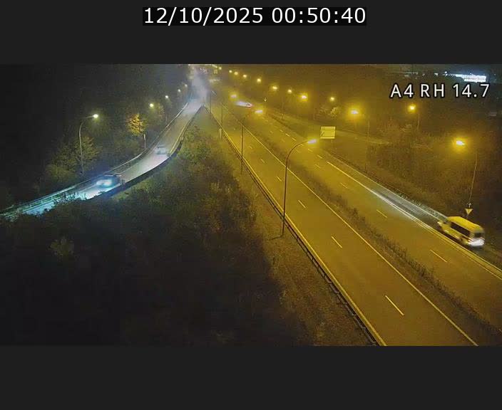 Traffic live webcam Luxembourg Jonction Lankelz - A4 - BK 14.7 - direction Luxembourg