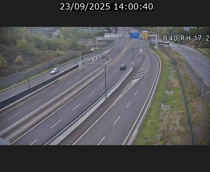 Webcam sur le contournement d'Esch Belval à hauteur de la sortie Université de Luxembourg. Vue orientée vers Luxembourg