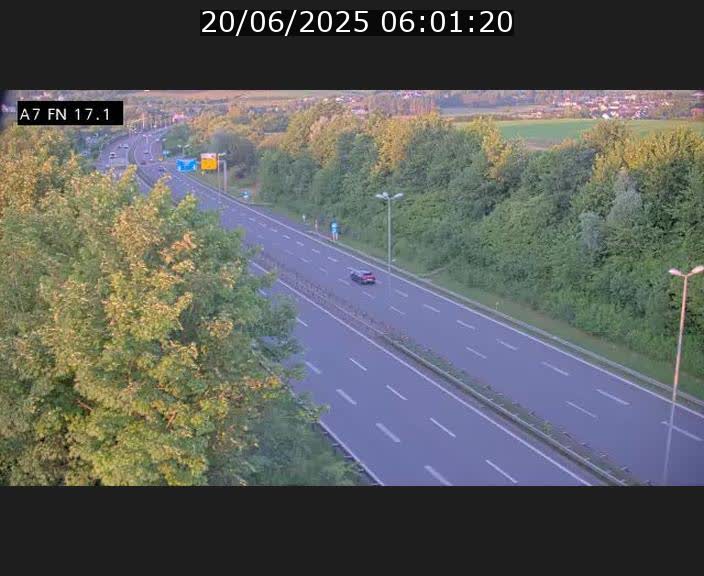 Caméra trafic Luxembourg - A7, Merscherbierg direction Mersch