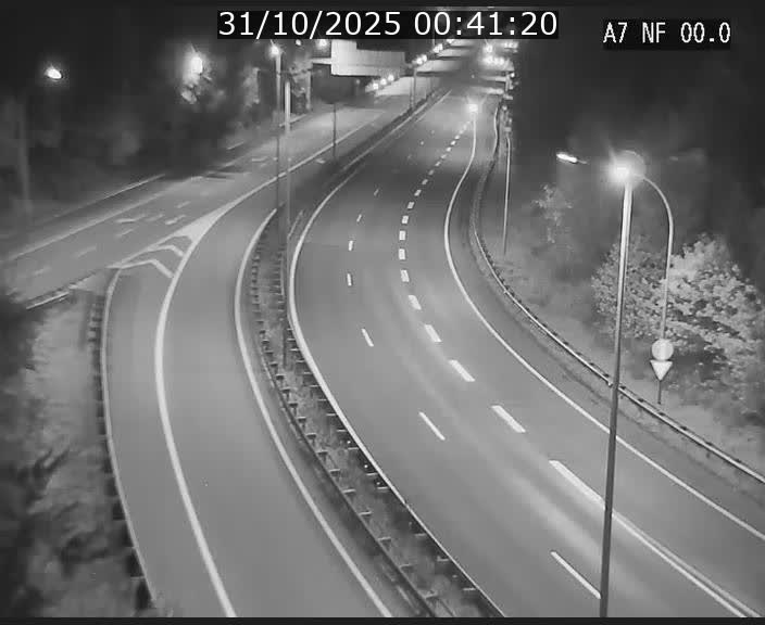Caméra autoroute Luxembourg A7 - Echangeur A1/A7 Grünewald direction Tunnel Stafelter