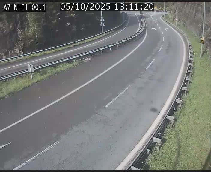 Webcam autoroute Luxembourg A7 située dans la sortie 1 Waldhof, vers la N11, avant le Tunnel Stafelter