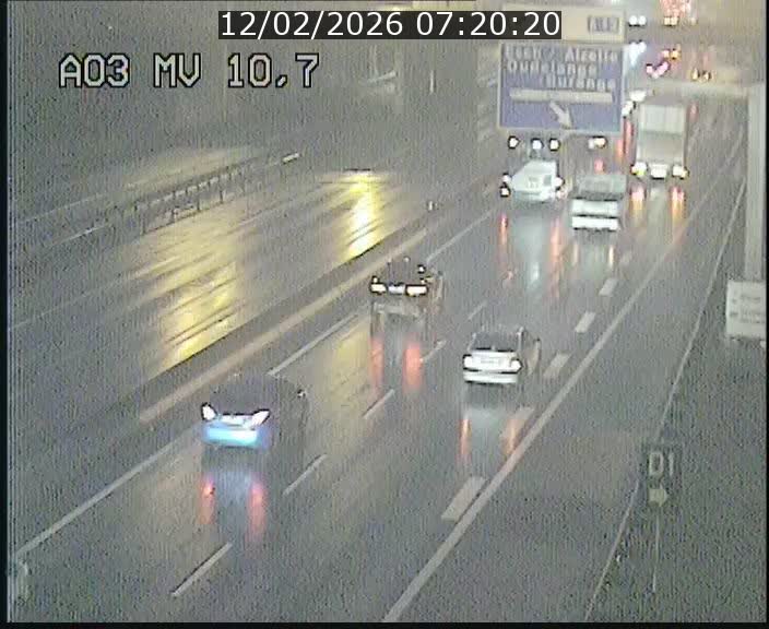 Traffic live webcam Luxembourg Croix de Bettembourg - A3 - BK 10.7 - direction France
