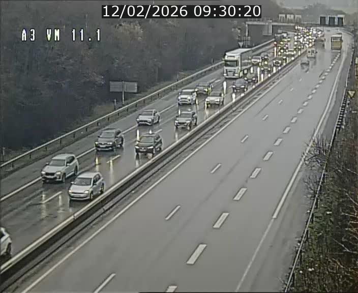 Webcam à la frontière franco-luxembourgeoise, avant la Croix de Bettembourg - BK 11.1 - direction Luxembourg-ville