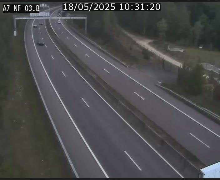 Webcam autoroute A7 au Luxembourg à la sortie du Tunnel Stafelter vers le Nord