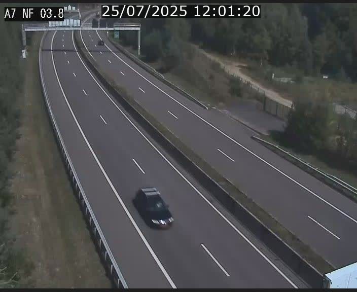 Webcam autoroute A7 au Luxembourg à la sortie du Tunnel Stafelter vers le Nord