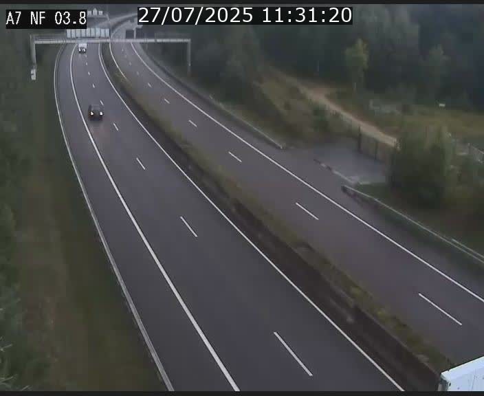 Webcam autoroute A7 au Luxembourg à la sortie du Tunnel Stafelter vers le Nord