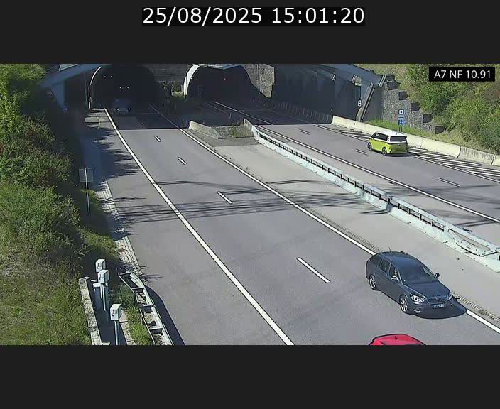 Caméra trafic Luxembourg - A7, Tunnel Gousselerbierg, entrée sud, direction Mersch