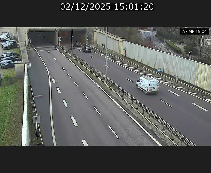 Caméra trafic Luxembourg - A7, Tunnel Mersch, entrée sud, direction Ettelbruck